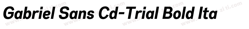 Gabriel Sans Cd-Trial Bold Italic字体转换